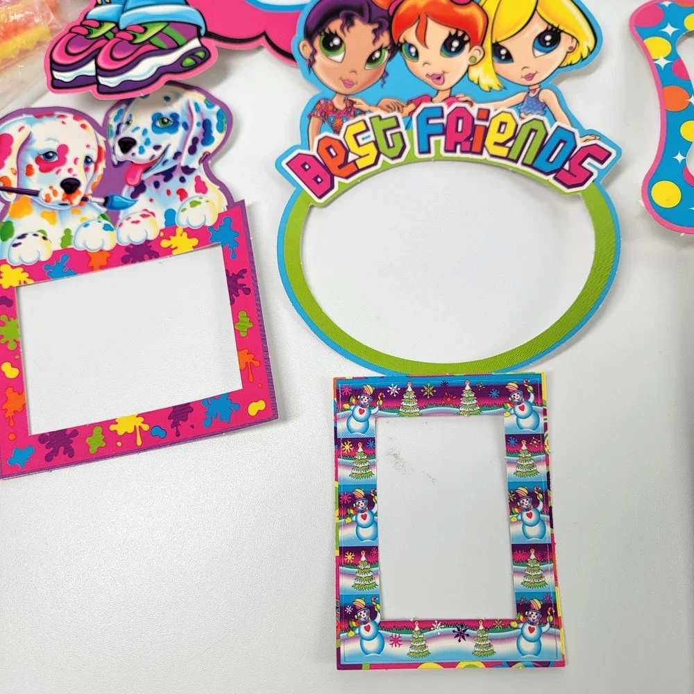 Huge Lisa‎ Frank Vintage Y2K Lot Cardboard Picture Frames Stickers Scrapbook